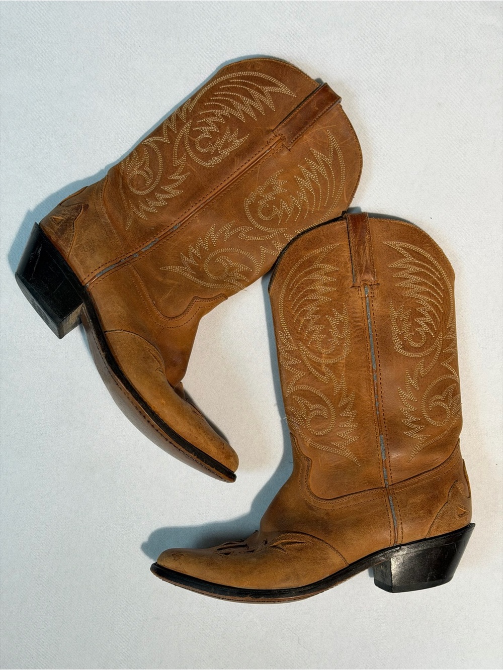 Vintage 2002 Durango RD5302 Leather Cowboy Boots Brown 8M Western - Picture 2 of 7